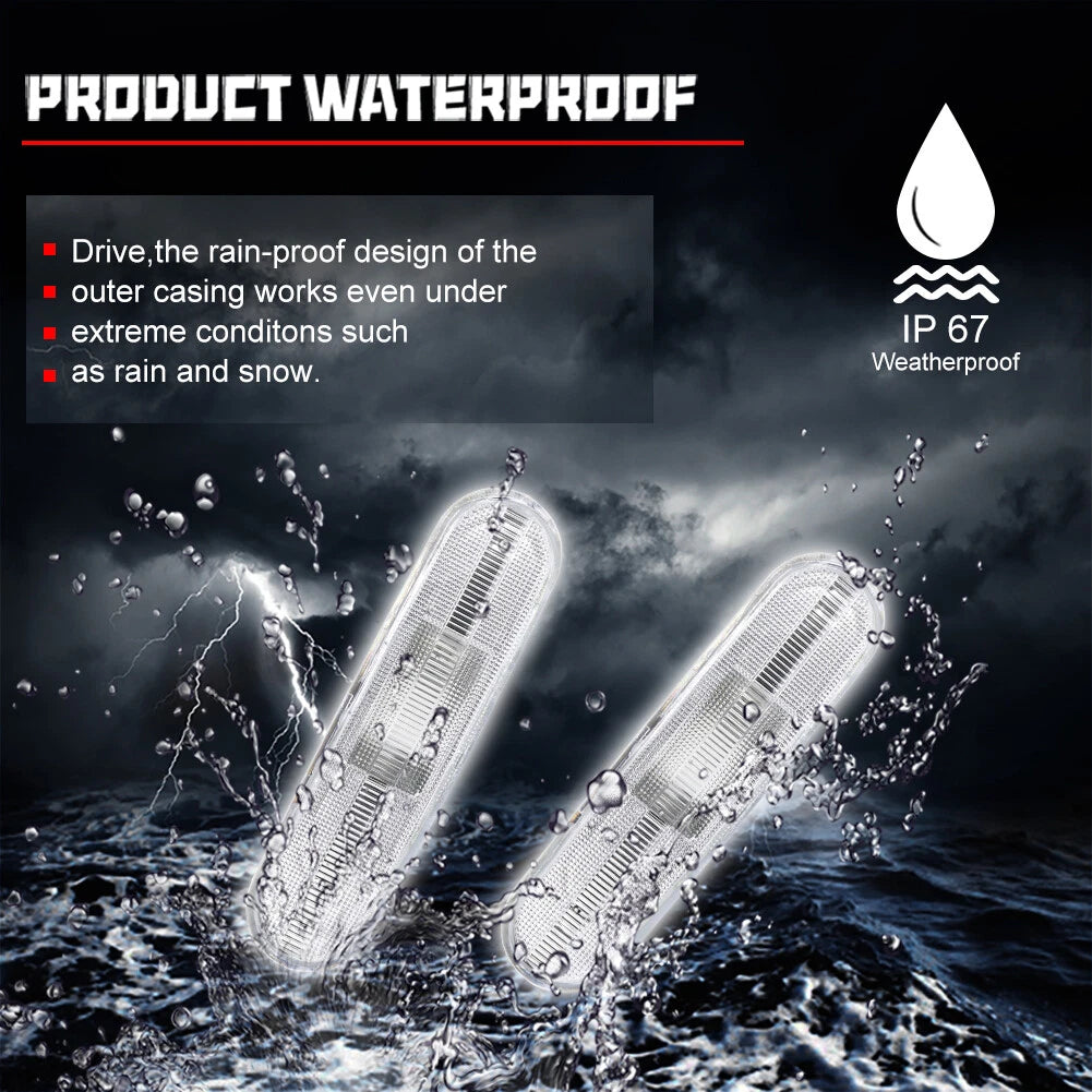 2X Clear Front Rear Side Marker Lights for Honda Civic Si (2002–2005)