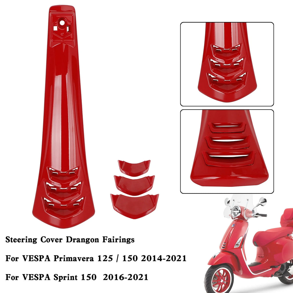 ABS Steering Horn Cover for Vespa Sprint Primavera 125/150 (2014–2021) Red T9