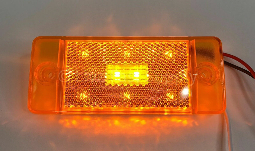 LED Side Marker Lights Full Set for Ford Bronco (1970–1977) Red Amber