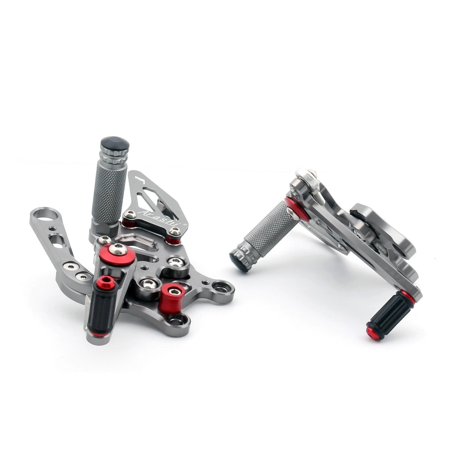 CNC Racing Rearset Footrest Pegs for Aprilia RSV4 (2009–2012) Gray