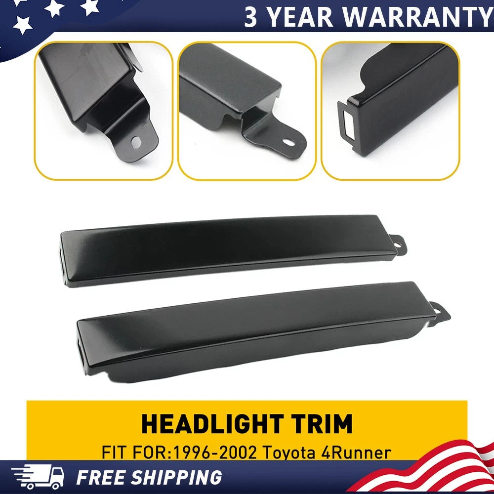 Set of 2 Front Bumper Grille Headlight Filler Trim Panels for Toyota 4Runner (1996–2002)