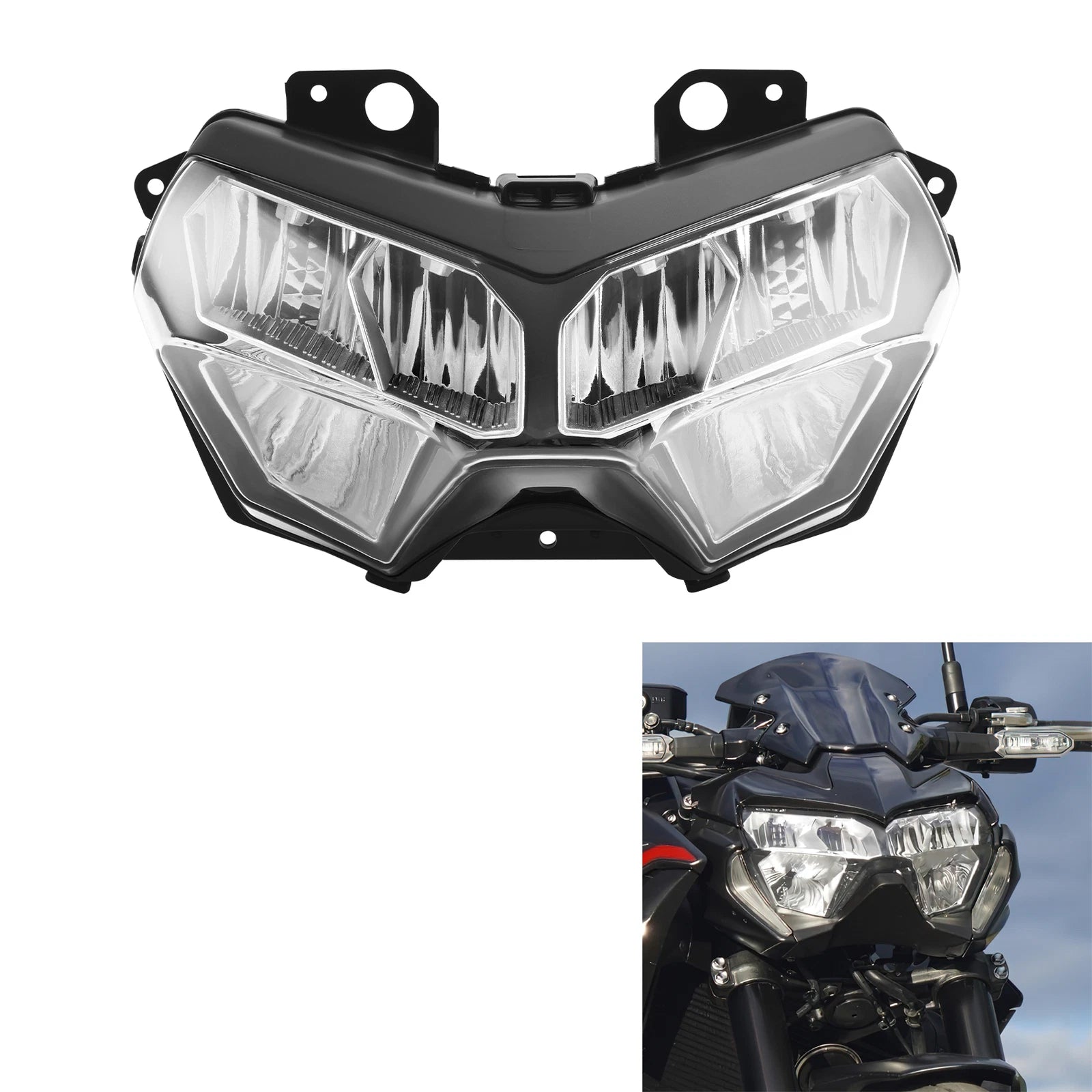 LED Headlight Assembly for Kawasaki Z650 (2020–2025), Z400 (2018–2020), Z900 (2020–2024)