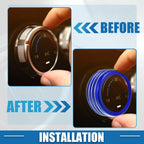 Set of 3 AC Radio Switch Knob Cover Decals for Dodge Durango (2014–2020) Blue