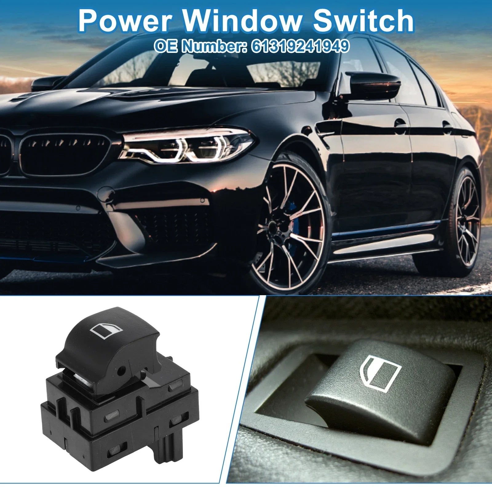 Rear Left/Right Power Window Switch for BMW 528i 530i xDrive