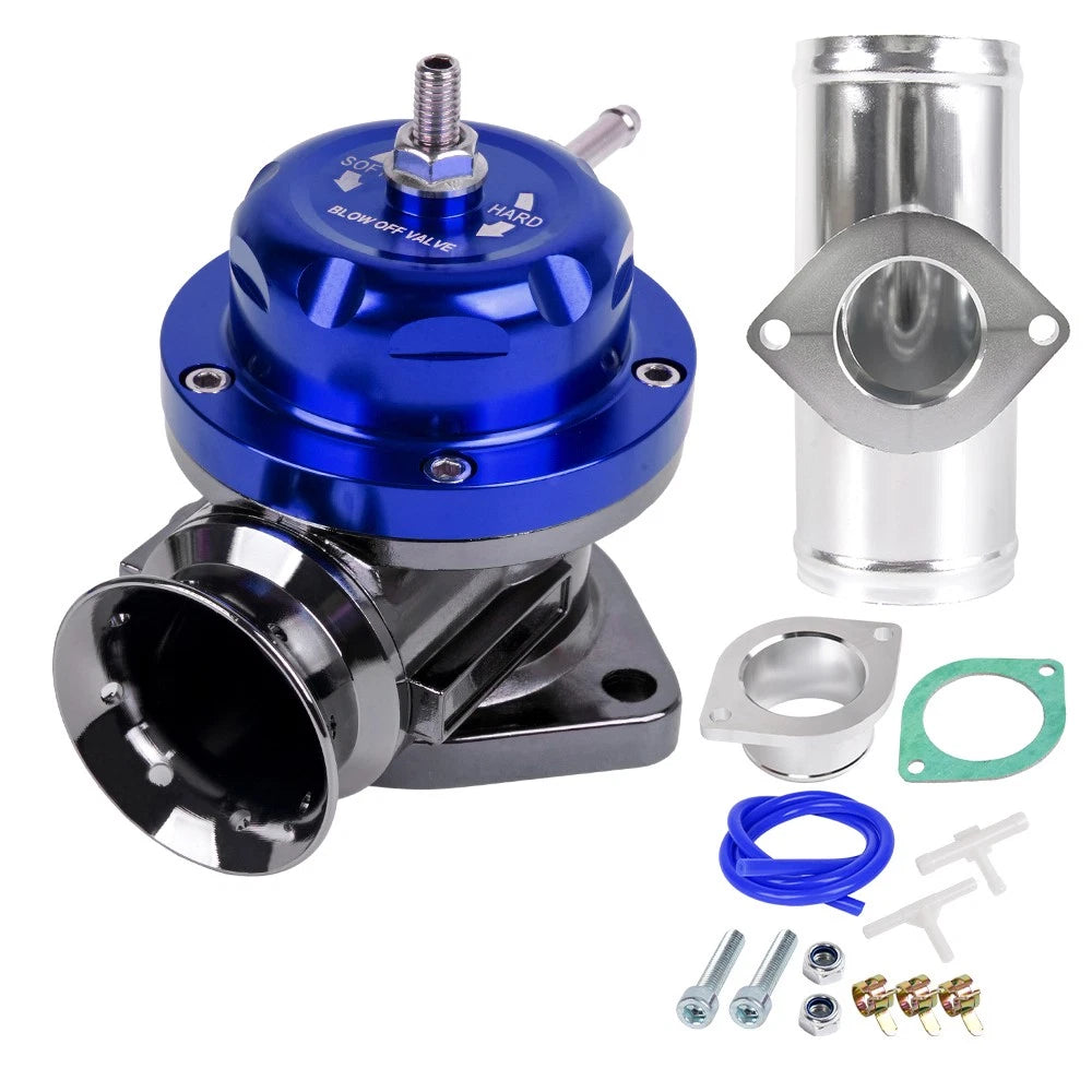 Turbo Blow Off Valve + 2.5" BOV Flange Pipe Kit for Universal (All Models)