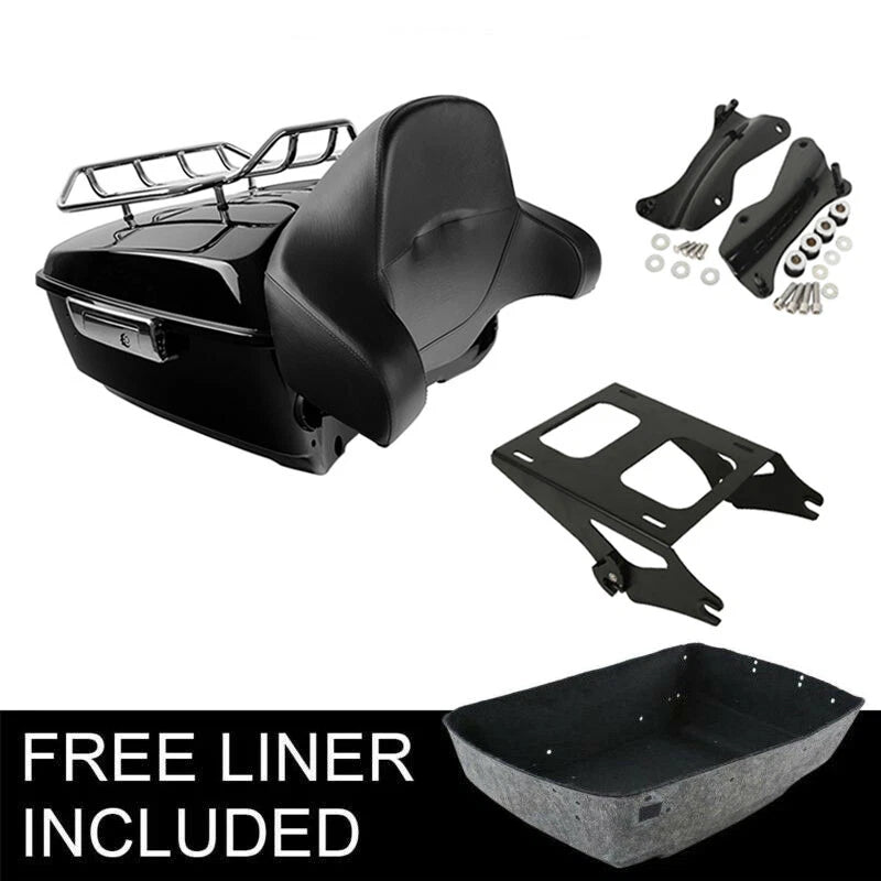 Trunk Backrest Pad Rack Mount Docking Kit for Harley Touring (2014–2026)