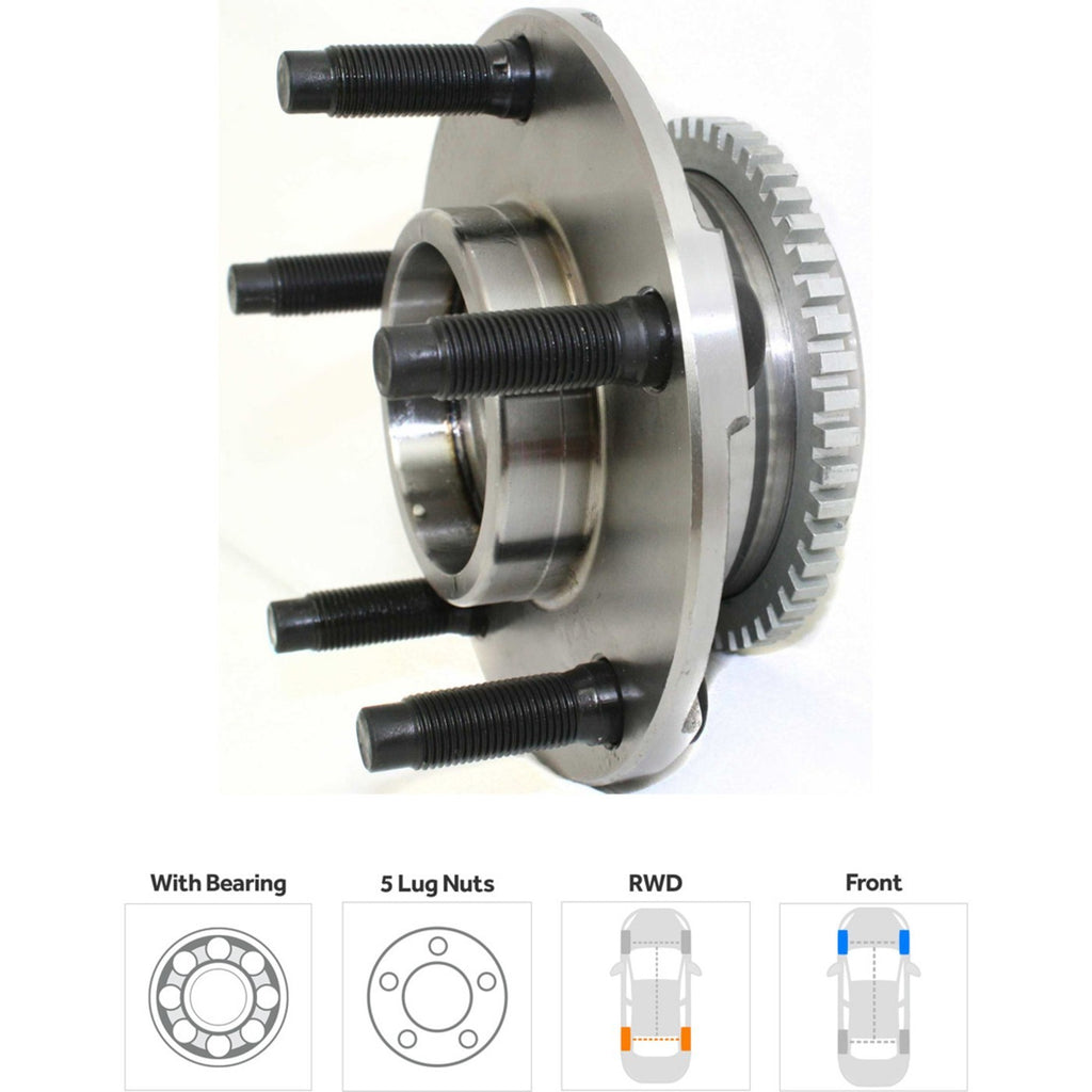Set of 2 Wheel Hubs for Ford Mustang