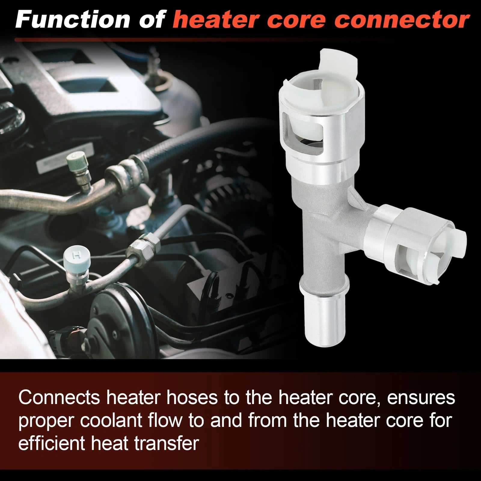 HVAC Metal Heater Hose Connector for Chevrolet GMC Cadillac (800-413HP)