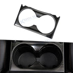 Black Titanium Interior Water Cup Holder Frame Cover for Mazda CX-5 (2017–2025)