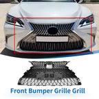 Front Hood Bumper Grille for Lexus ES350 2019-2021 Black Facelift Style