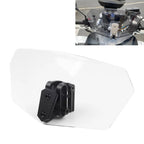 Universal Adjustable Clip-On Windshield Air Deflector for Cars (Clear/Black)