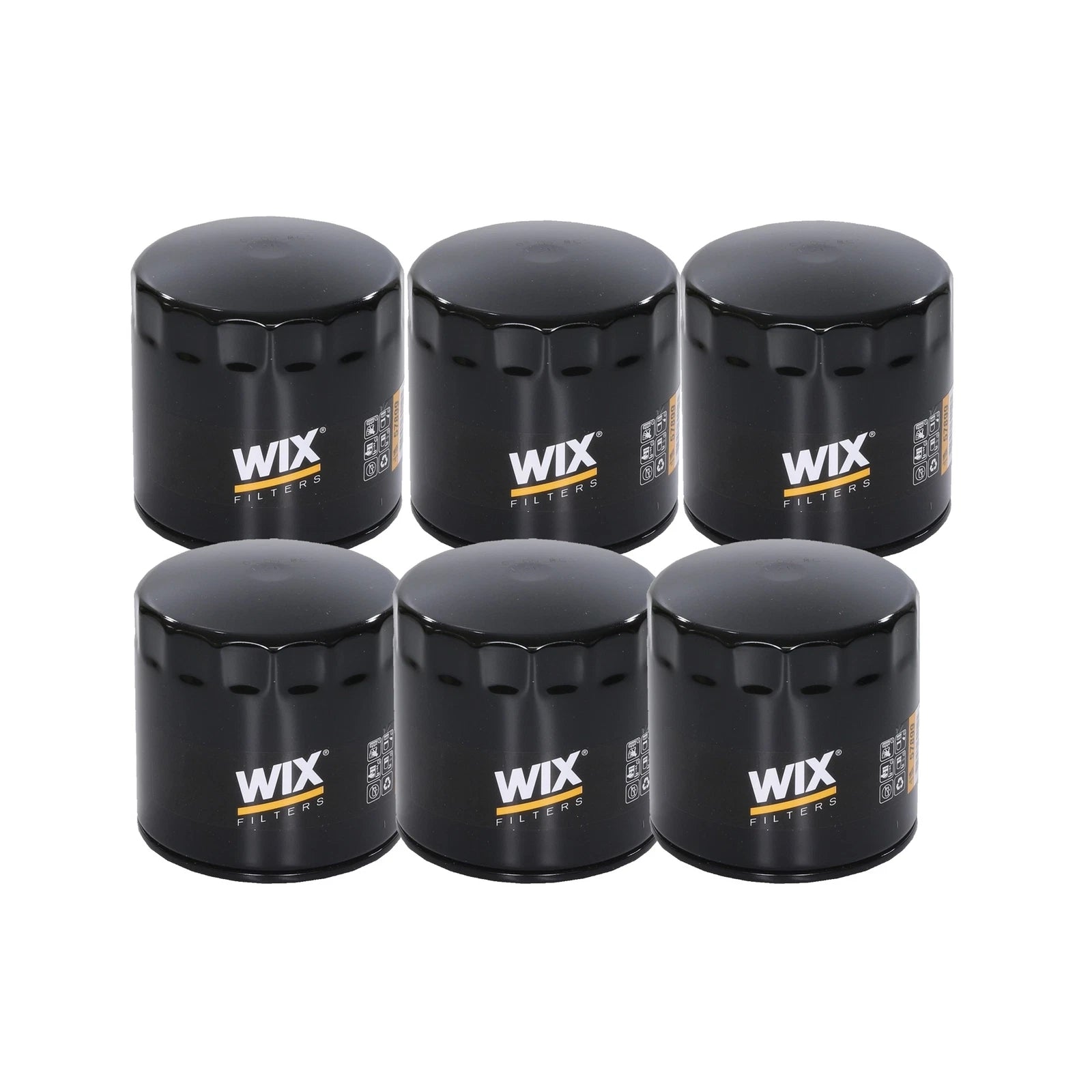 Set of 6 Engine Oil Filters for Chrysler Dodge Jeep Ram (Spin-On)