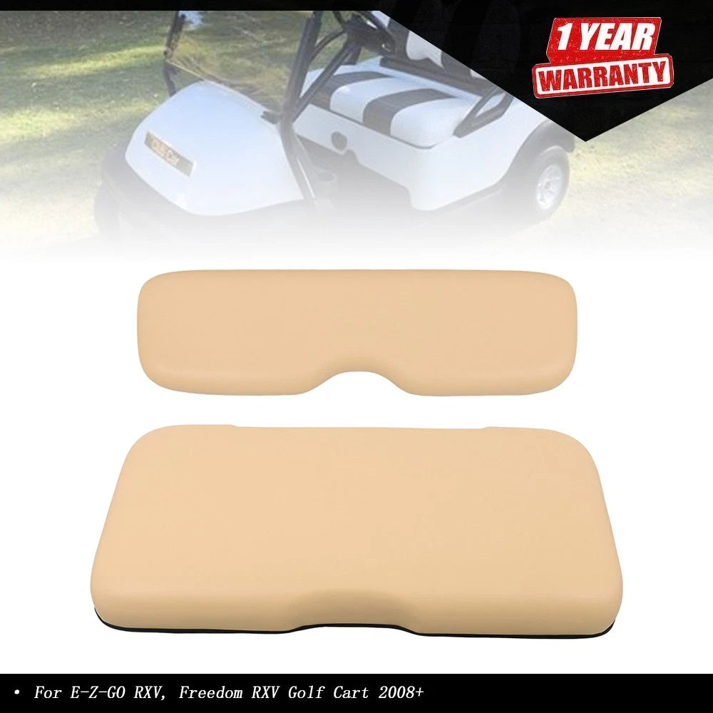 Set of 2 Beige Front Seat Cushions for E-Z-GO RXV (2008–2023)