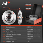 Set of 16 Drilled Brake Rotors and Pads for Ford Lincoln