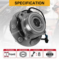 8 Lug Front Wheel Bearing and Hub for Chevrolet Silverado GMC Sierra 2500 HD (2001–2010)