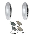 Hella 347mm Rotors & Akebono EURO Ceramic Brake Pads Kit for Audi A6 Quattro