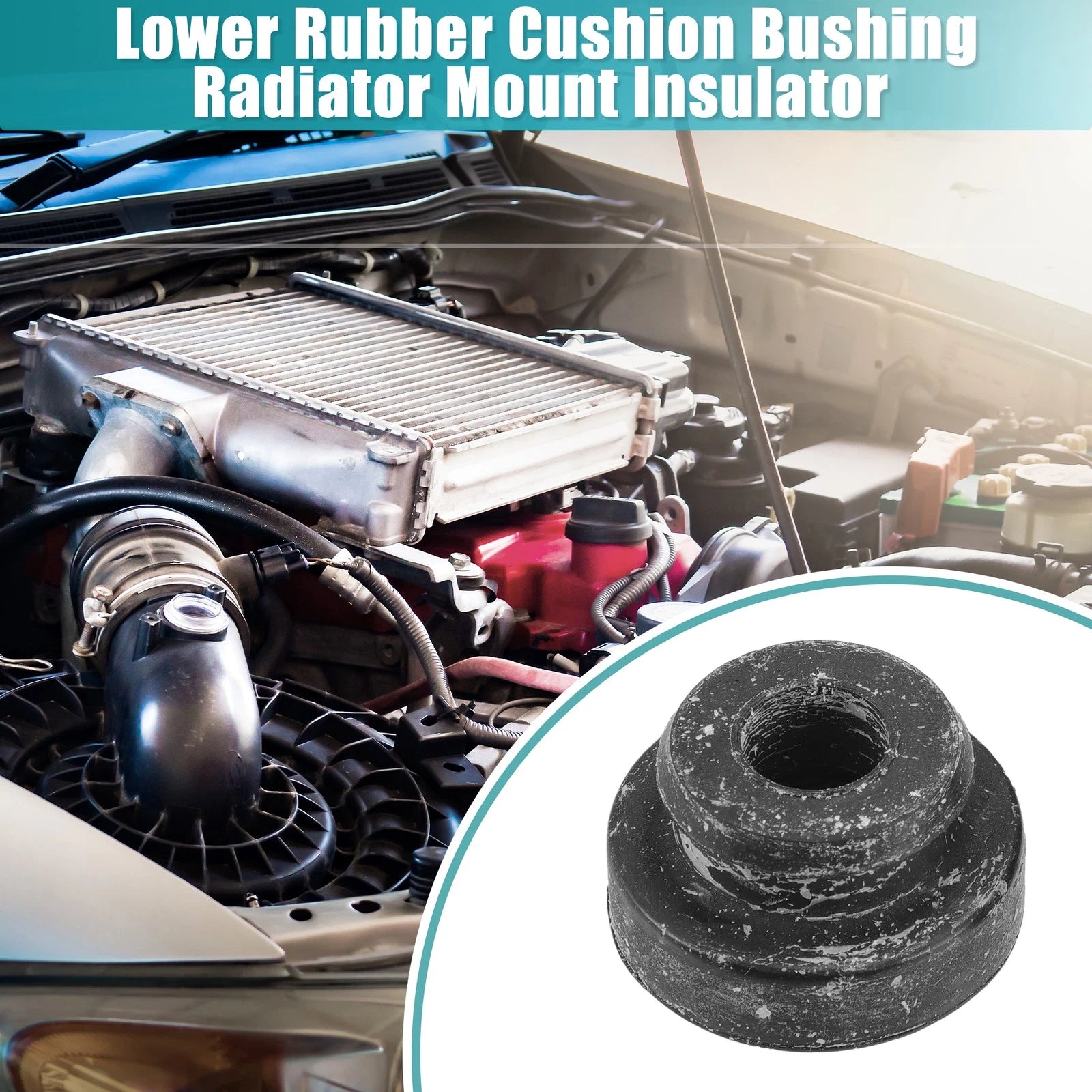 2X Rubber Upper Radiator Mount Insulator for Subaru BRZ (2013–2023)