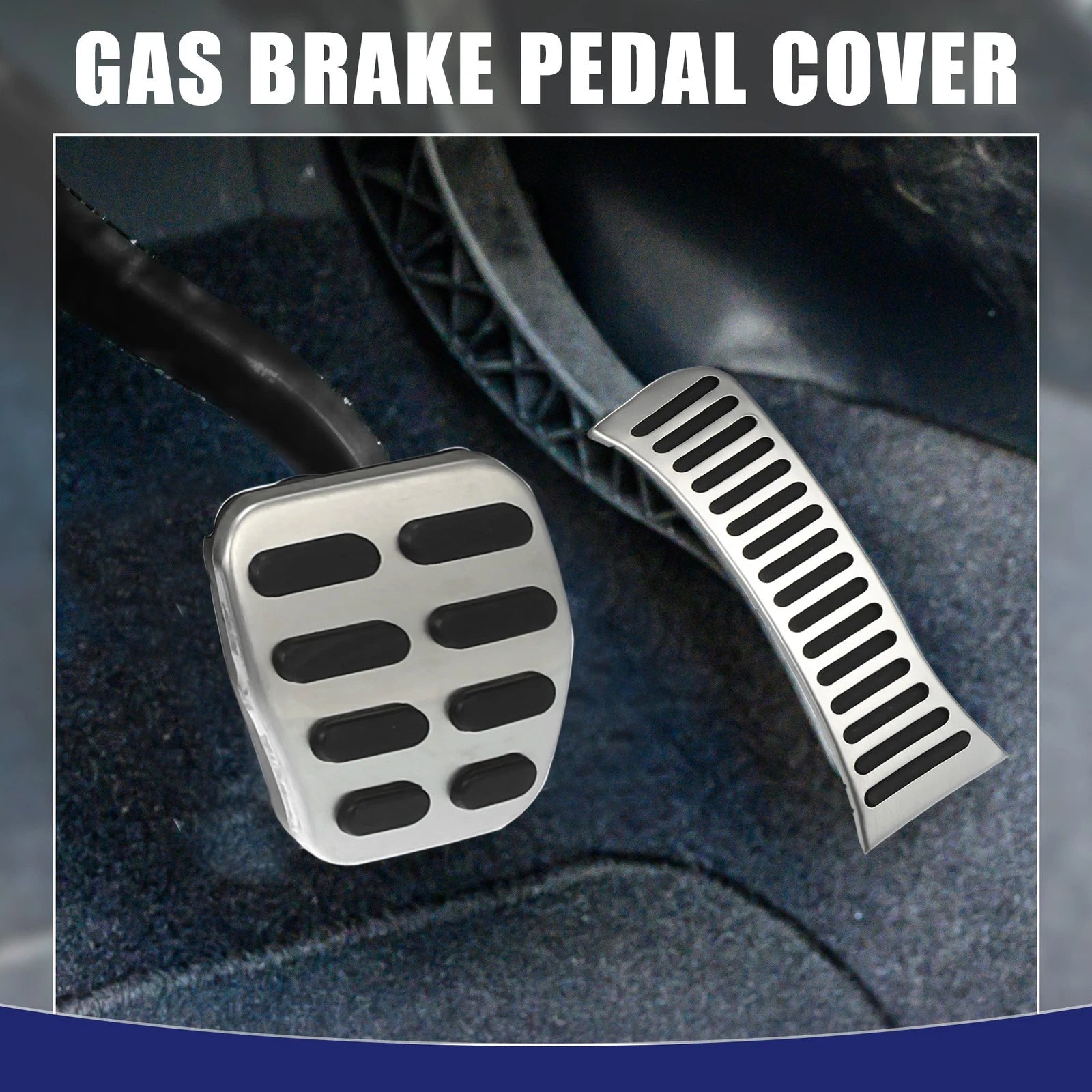Set of 3 Accelerator Brake Pedal Covers for Volkswagen Golf (2010–2013)