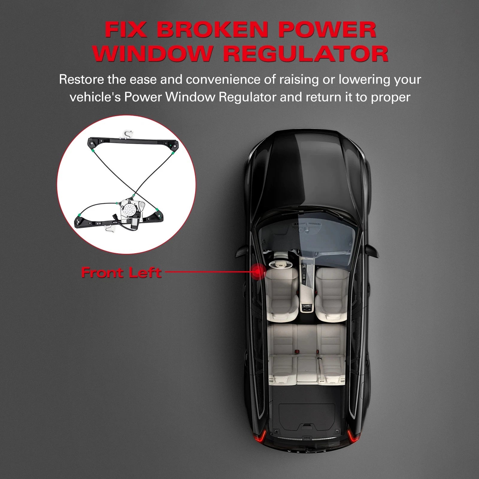 Power Window Regulator with Motor for Chevrolet Tahoe (2007–2014)