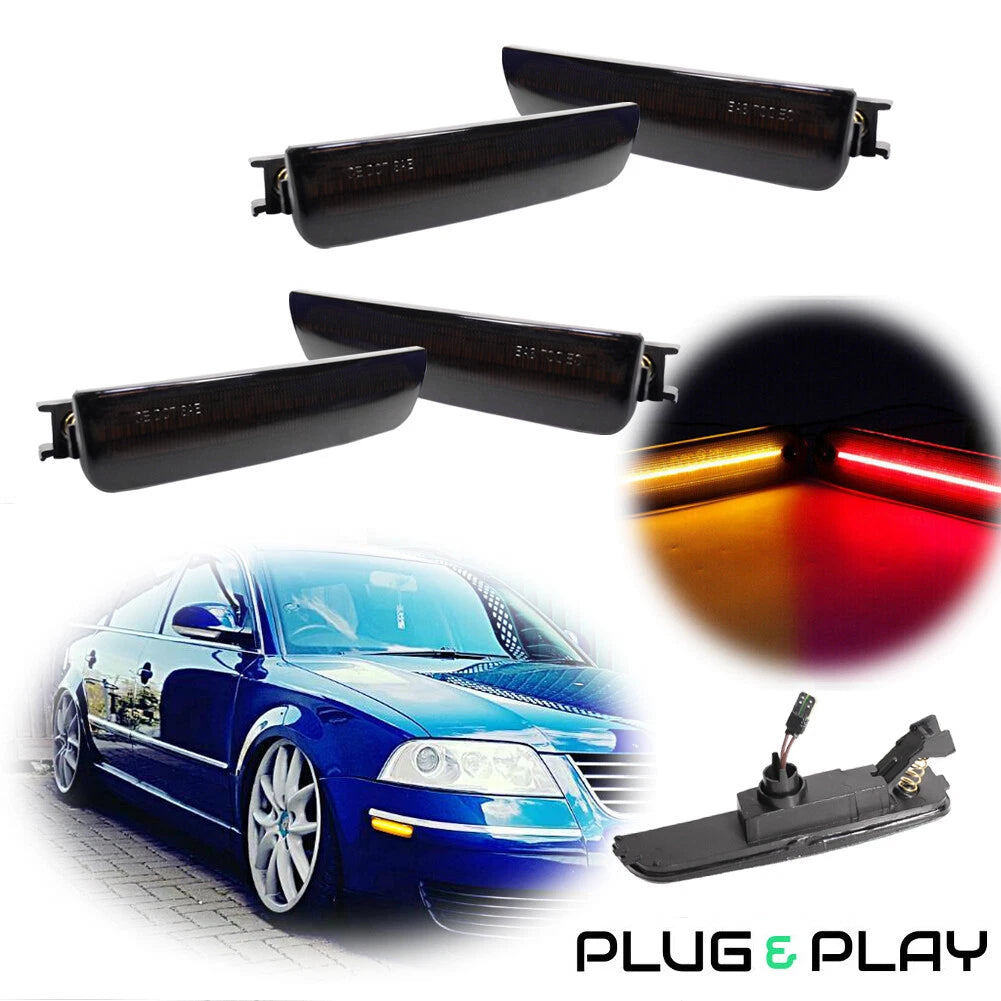Set of 4 Smoked LED Side Marker Lights for VW Passat B5.5 (2001–2005)