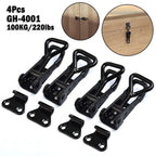GH4001 Black Steel Hasp Catch Clip for Easy Installation