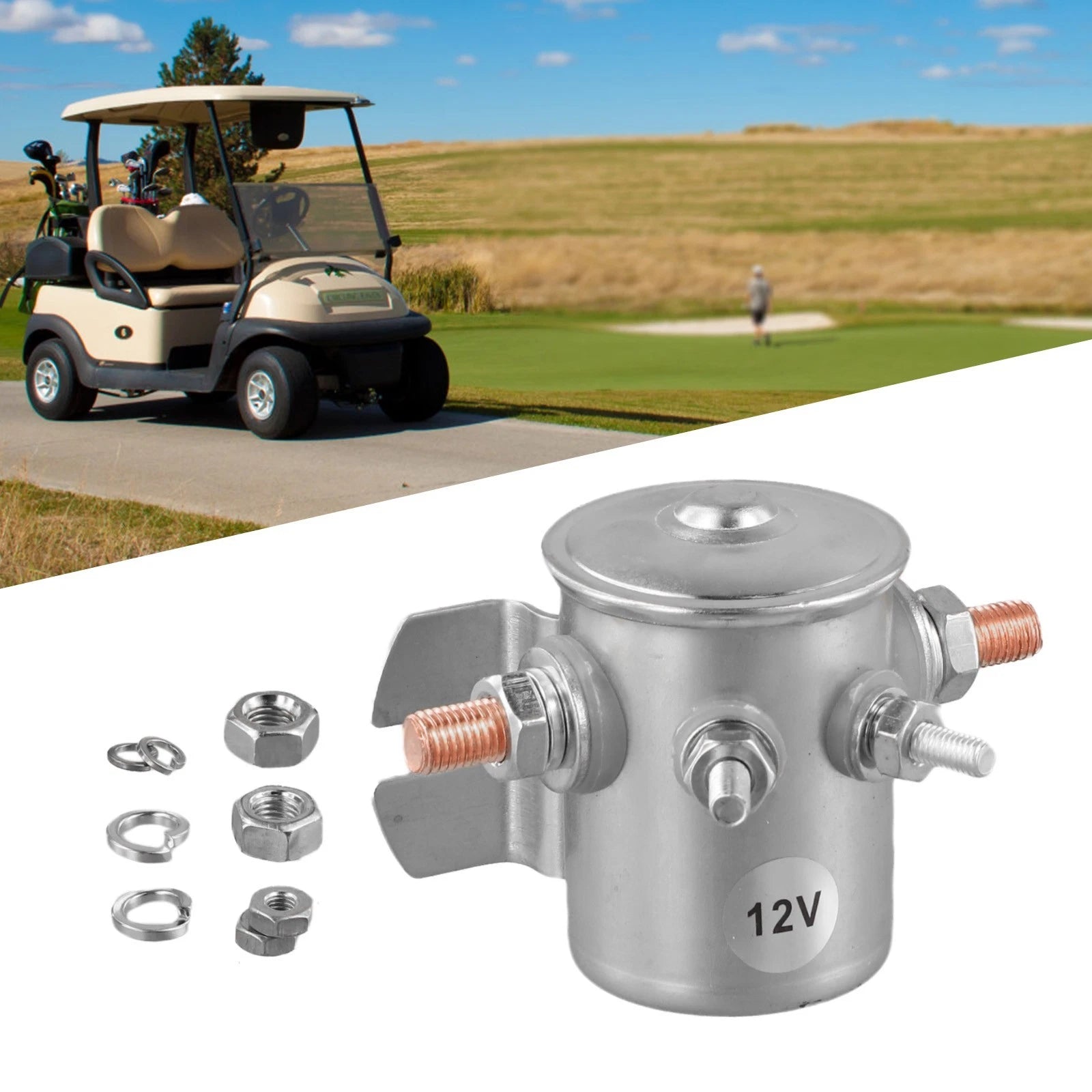 12V 150Amp Solenoid for EZGO Golf Cart (Compatible with Marine Winch)