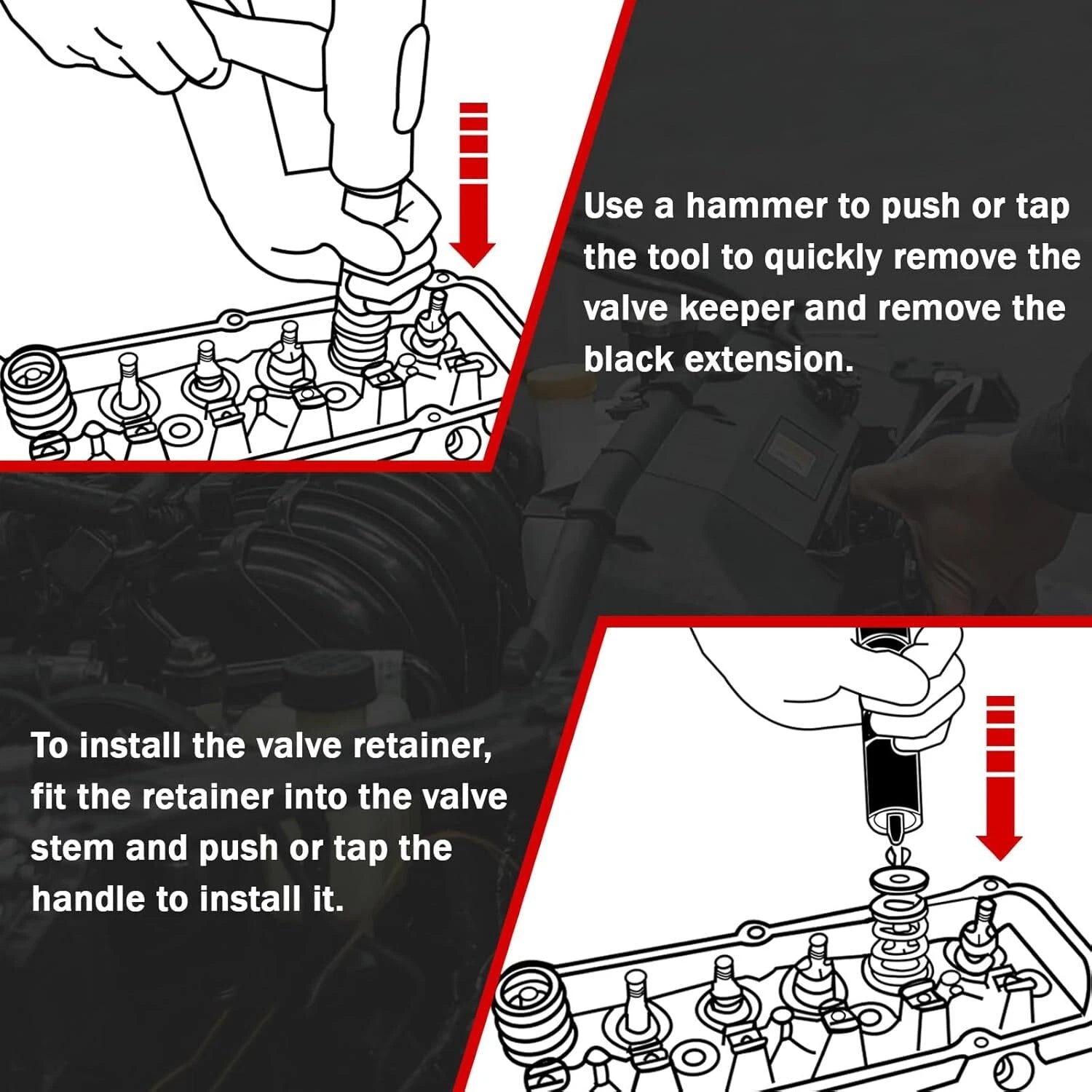 Valve Keeper Remover Installer Kit 4.5-7mm for Toyota 4 Cylinder