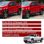 Front & Rear Mud Guards for Chevy Silverado 1500 (2007-2012, 2014-2018)