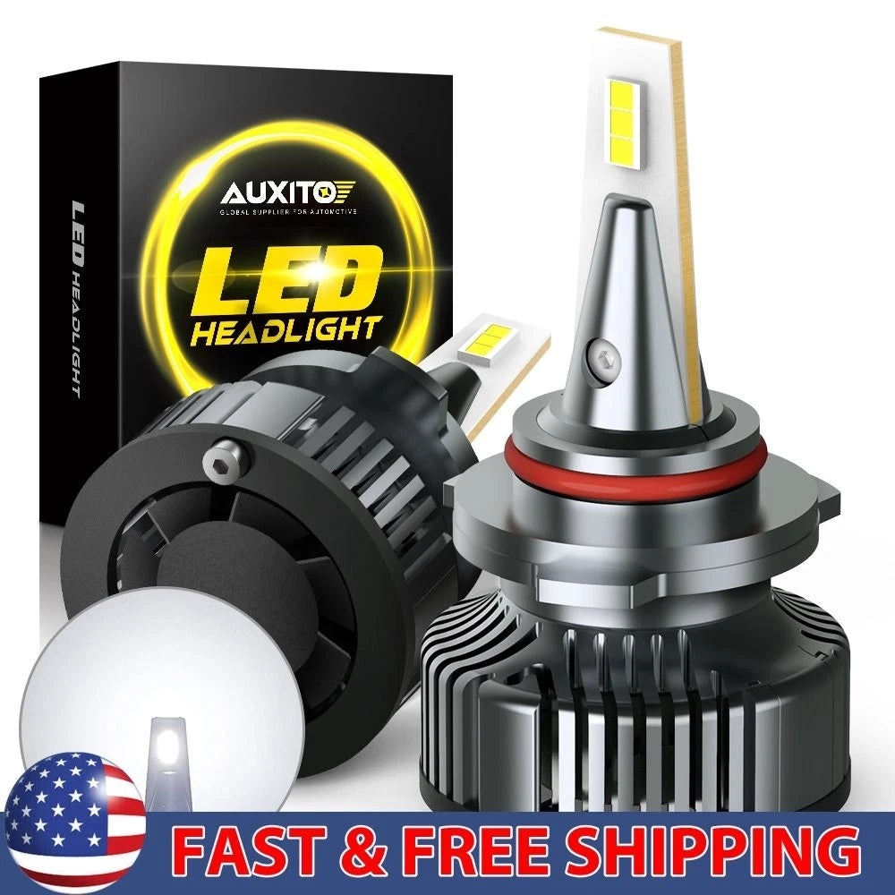 Set of 2 AUXITO 9005 LED Headlight Bulbs for High/Low Beam