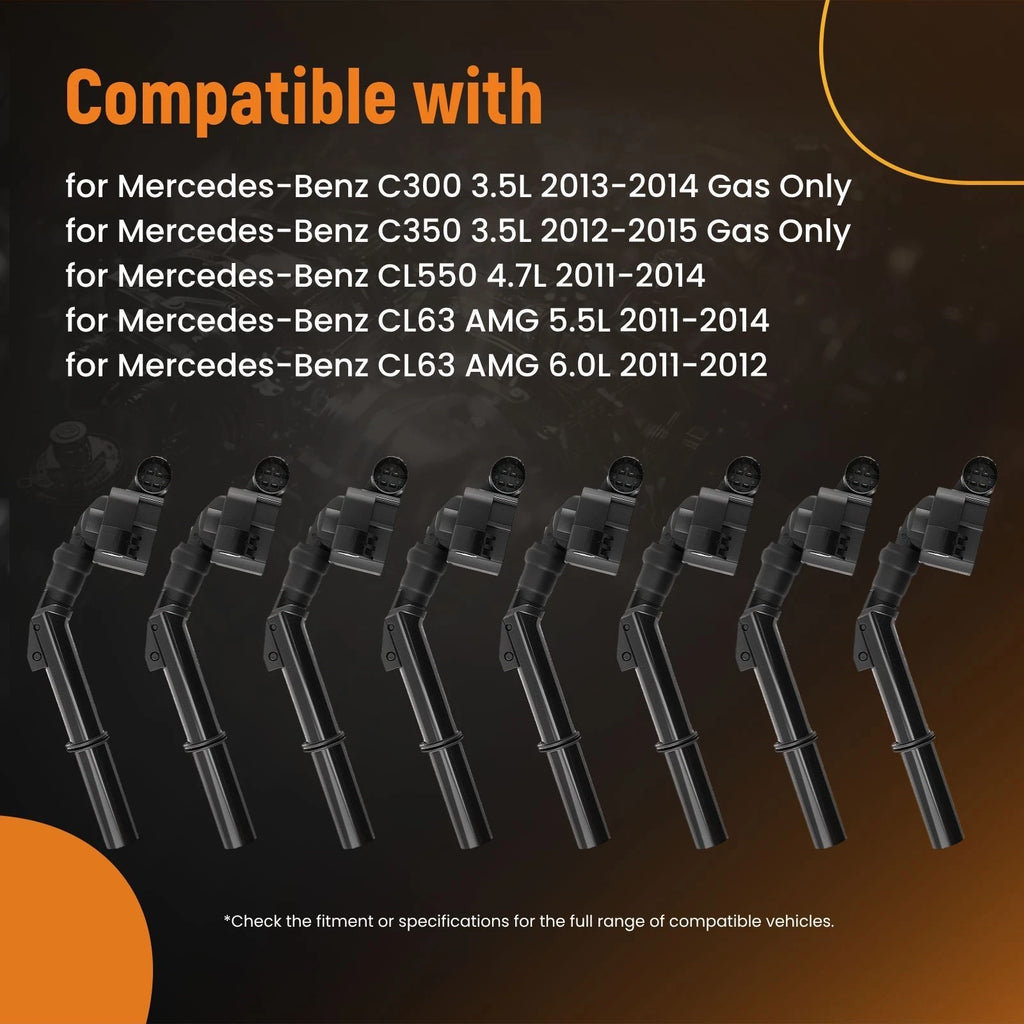 Set of 8 Ignition Coils for Mercedes CLS550 E550 (2012-2018)