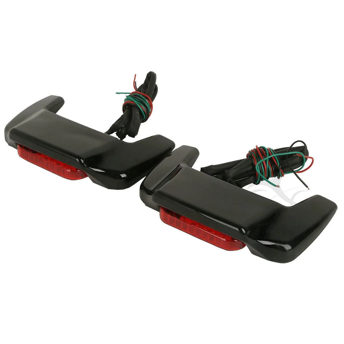 LED Spoilers for Harley Touring Models (1993–2013) - Vivid Black Hard Saddlebag Lid