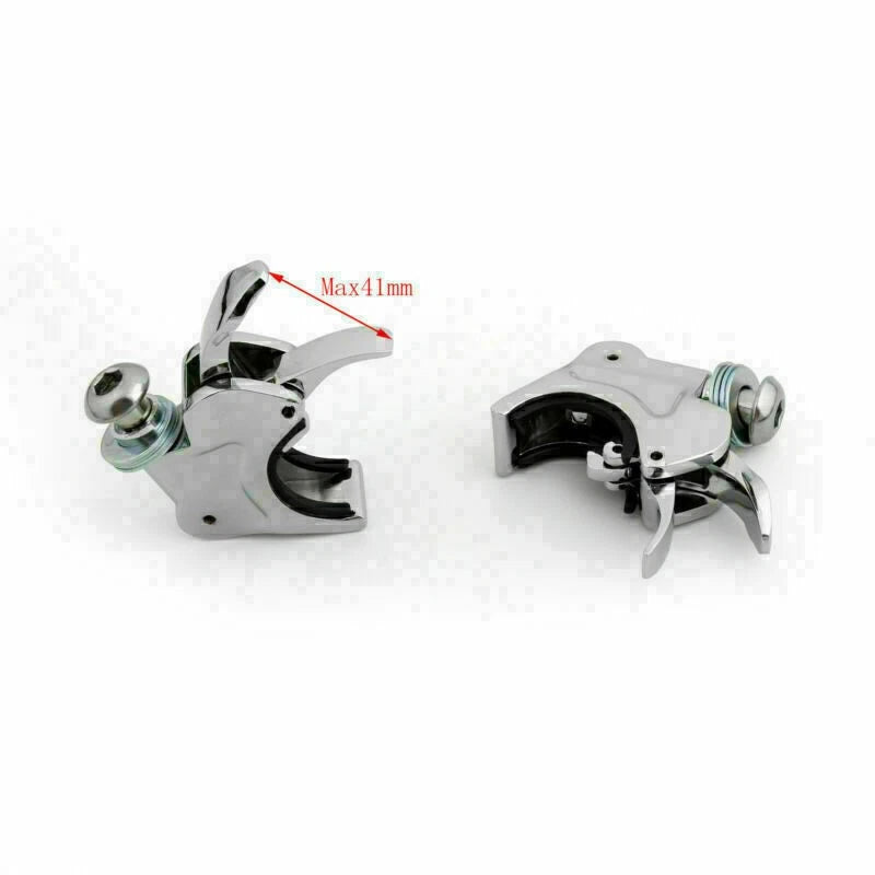 Chrome 39mm Windshield Clamps for Harley Dyna Sportster XL 883 1200 (1991–2023)