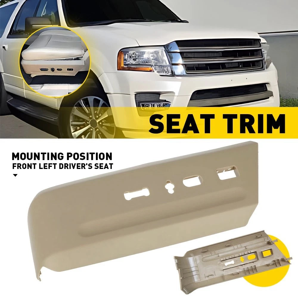 Left Driver Seat Trim Panel for Ford Expedition (2015–2017) 10-Way Power Beige