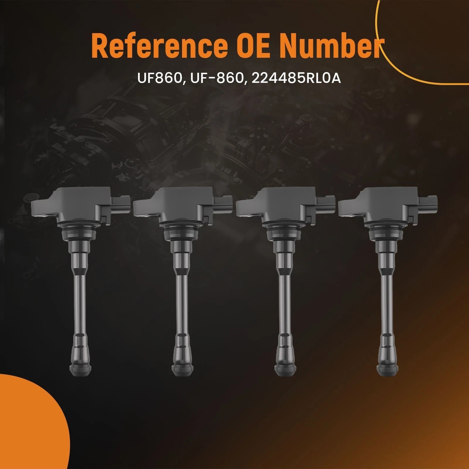Set of 4 Ignition Coils for Nissan Kicks Versa 1.6L (2018–2021)