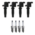 Set of 4 Ignition Coils & 4 Platinum TT Spark Plugs for Ford Focus (2000–2007)