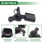 ABS Wheel Speed Sensor No.2H0927807A for Volkswagen Amarok (2010–2021) Left Rear