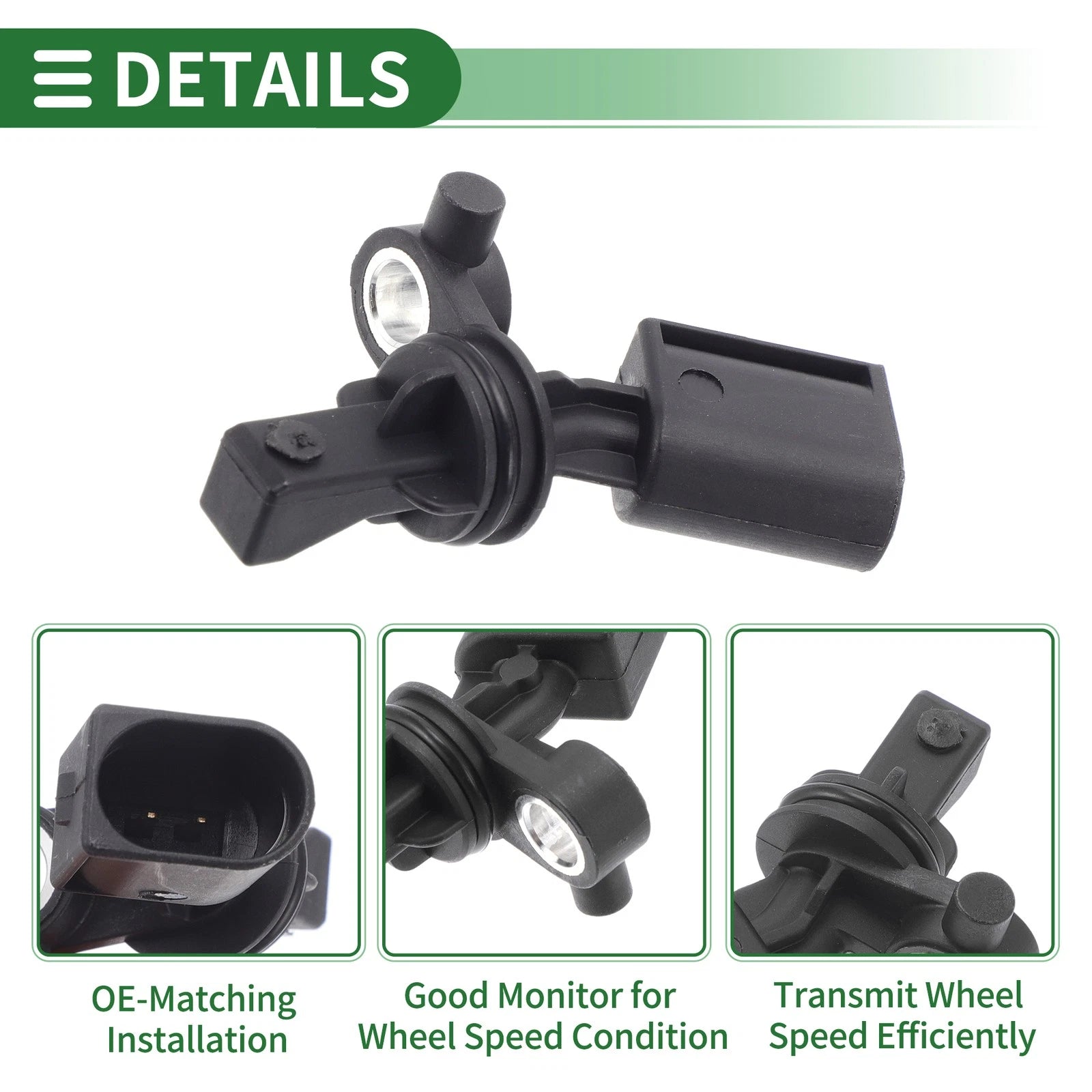 ABS Wheel Speed Sensor No.2H0927807A for Volkswagen Amarok (2010–2021) Left Rear