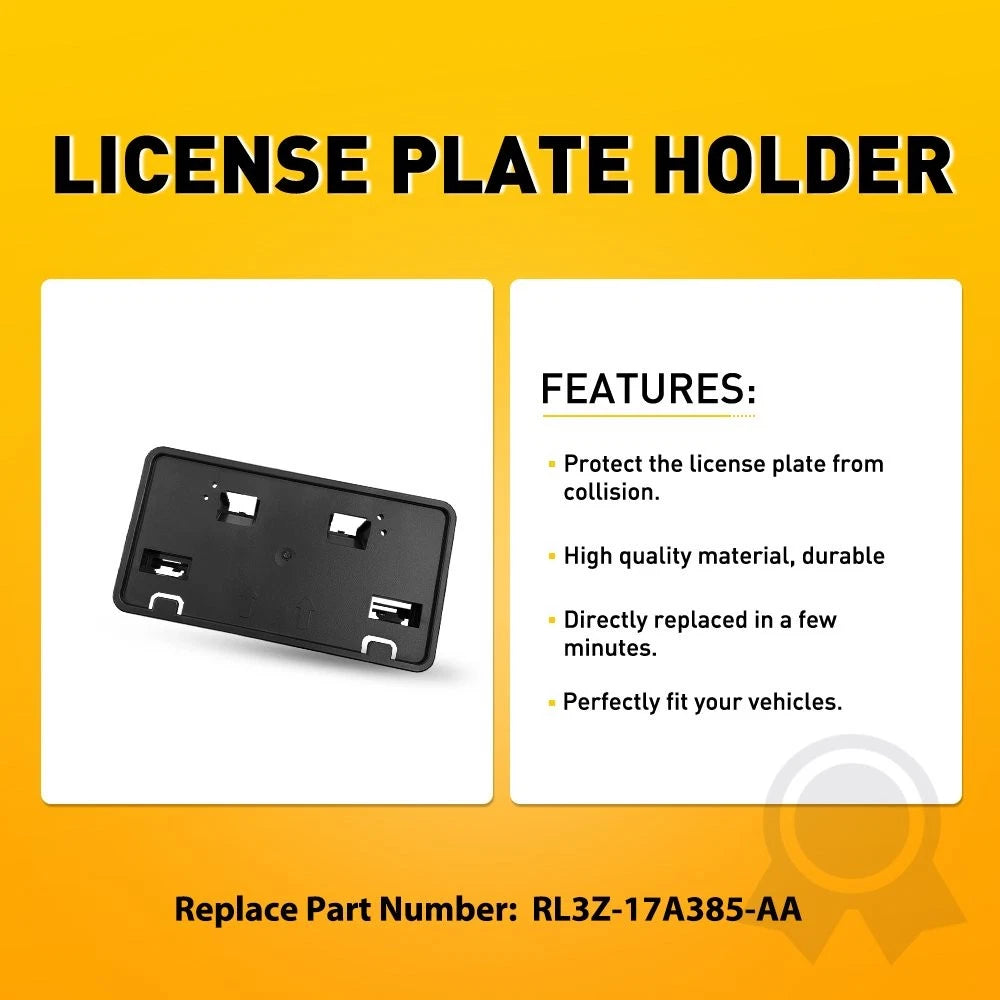 Front License Plate Frame Tag Holder Mounting Bracket for Ford F-150 (2024–2025)