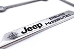 License Plate Frame Chrome Stainless Replacement for Jeep Wrangler (2018–2024)