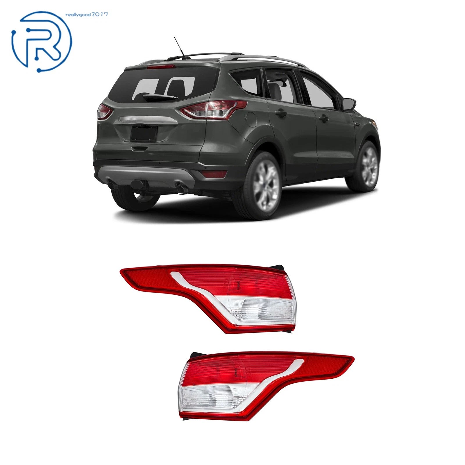 Tail Light Rear Lamp Pair for Ford Escape (2013–2016) W/O Bulbs