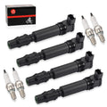 Set of 4 Ignition Coils & Iridium Spark Plugs for Honda CBR1000RR (2004–2007)