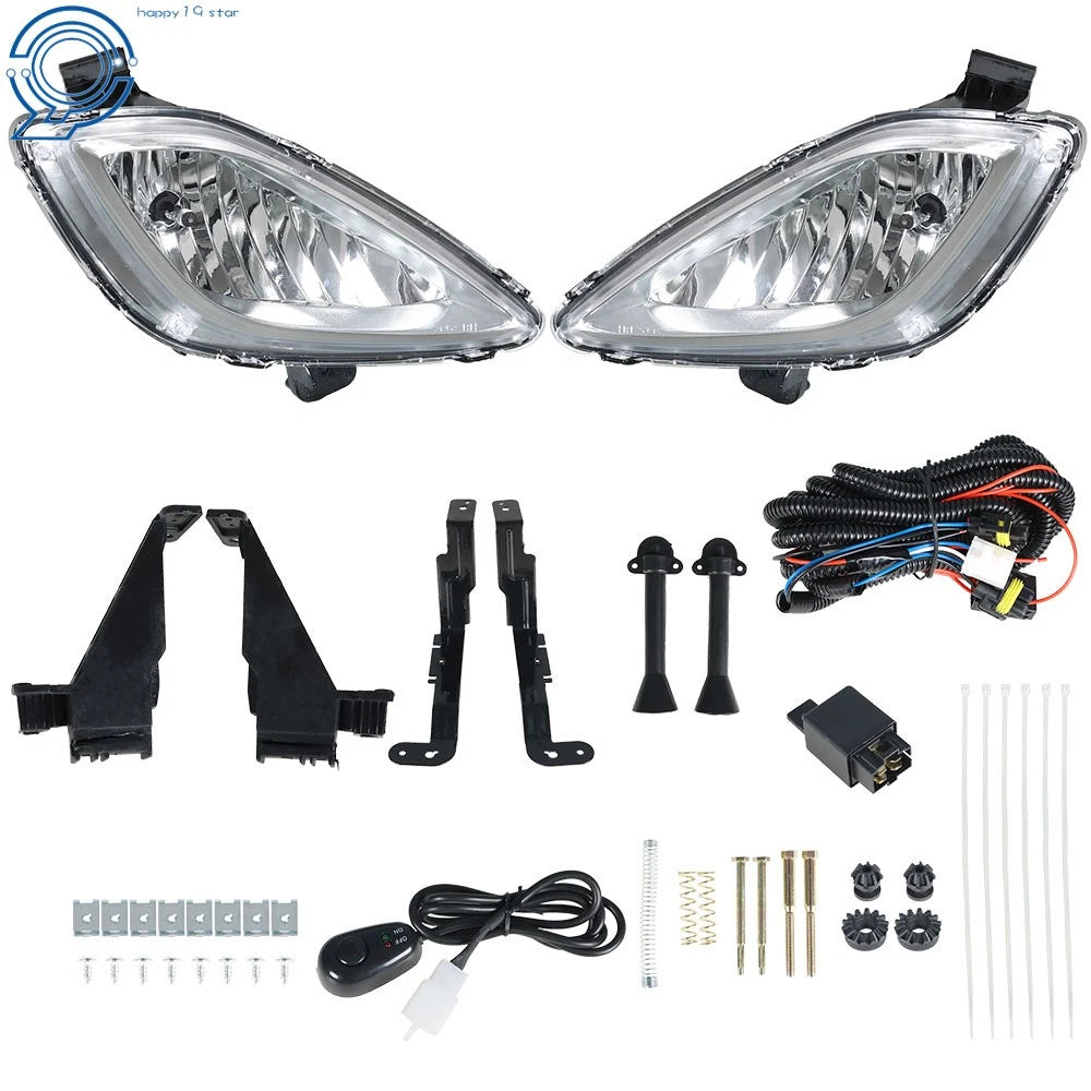 Set of 2 Fog Lights for Hyundai Elantra (2011-2013)