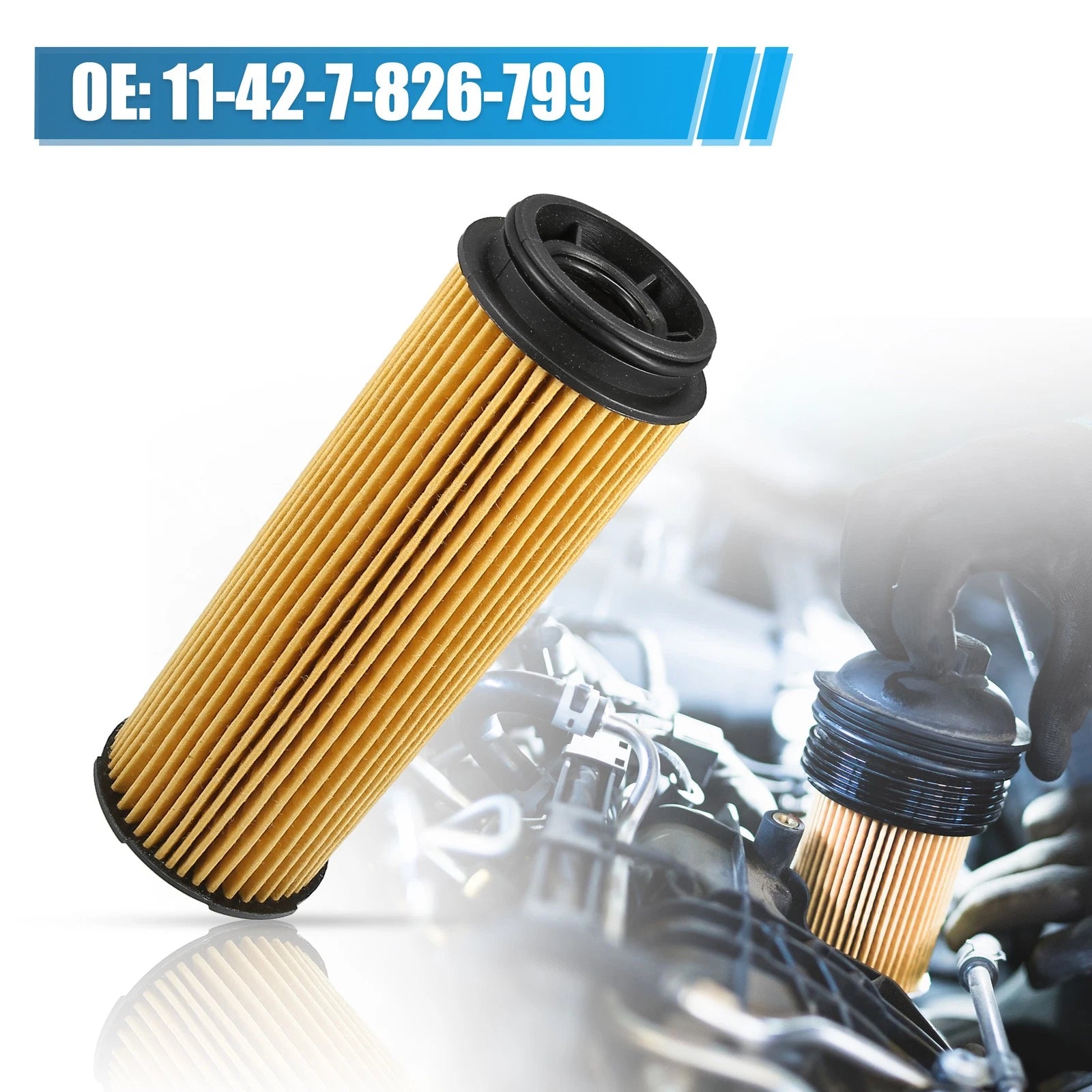 Engine Oil Filter 11-42-7-826-799 for BMW 740i (1993–2001)