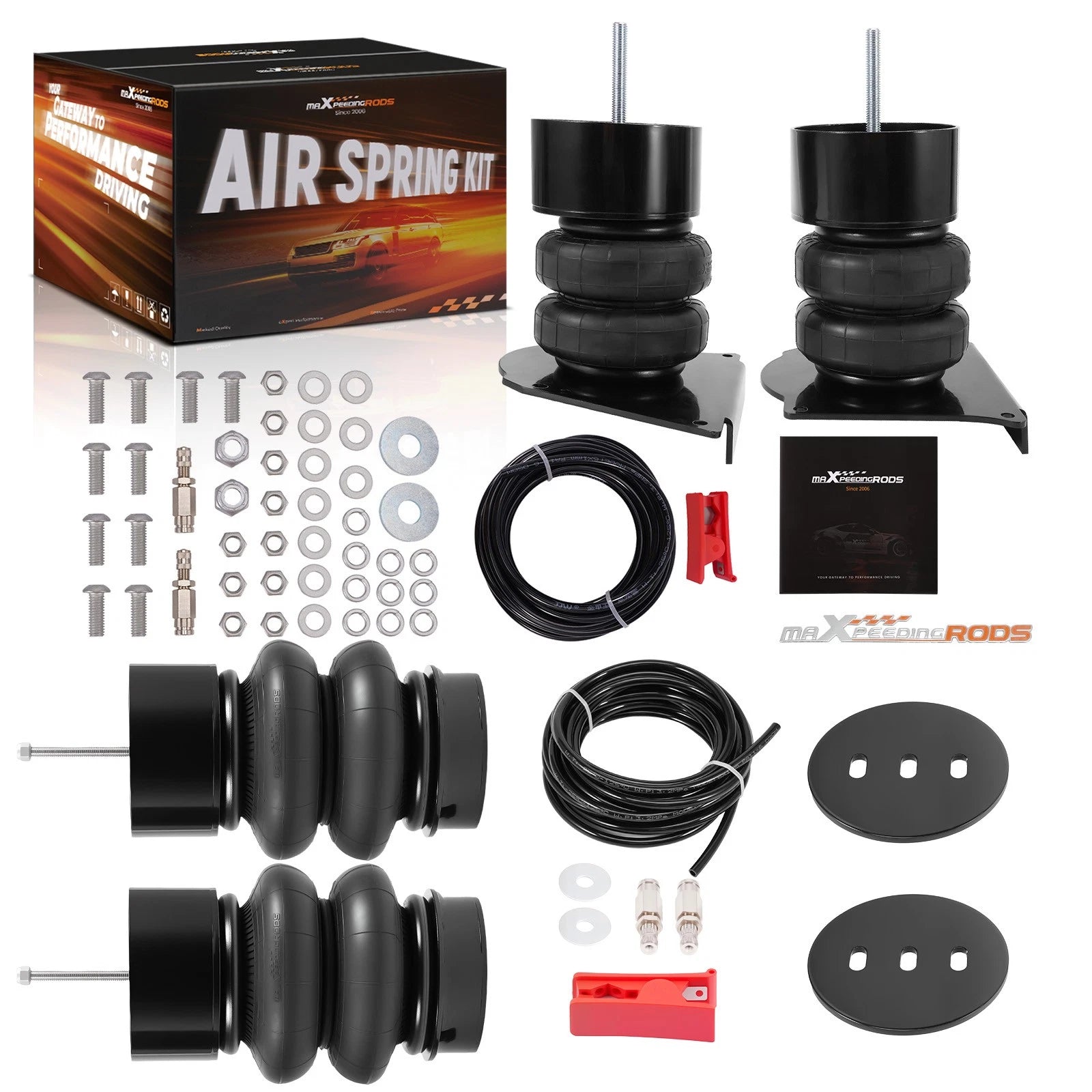 Air Ride Suspension Bags Bracket Kit for Chevrolet Malibu (1964–1972)