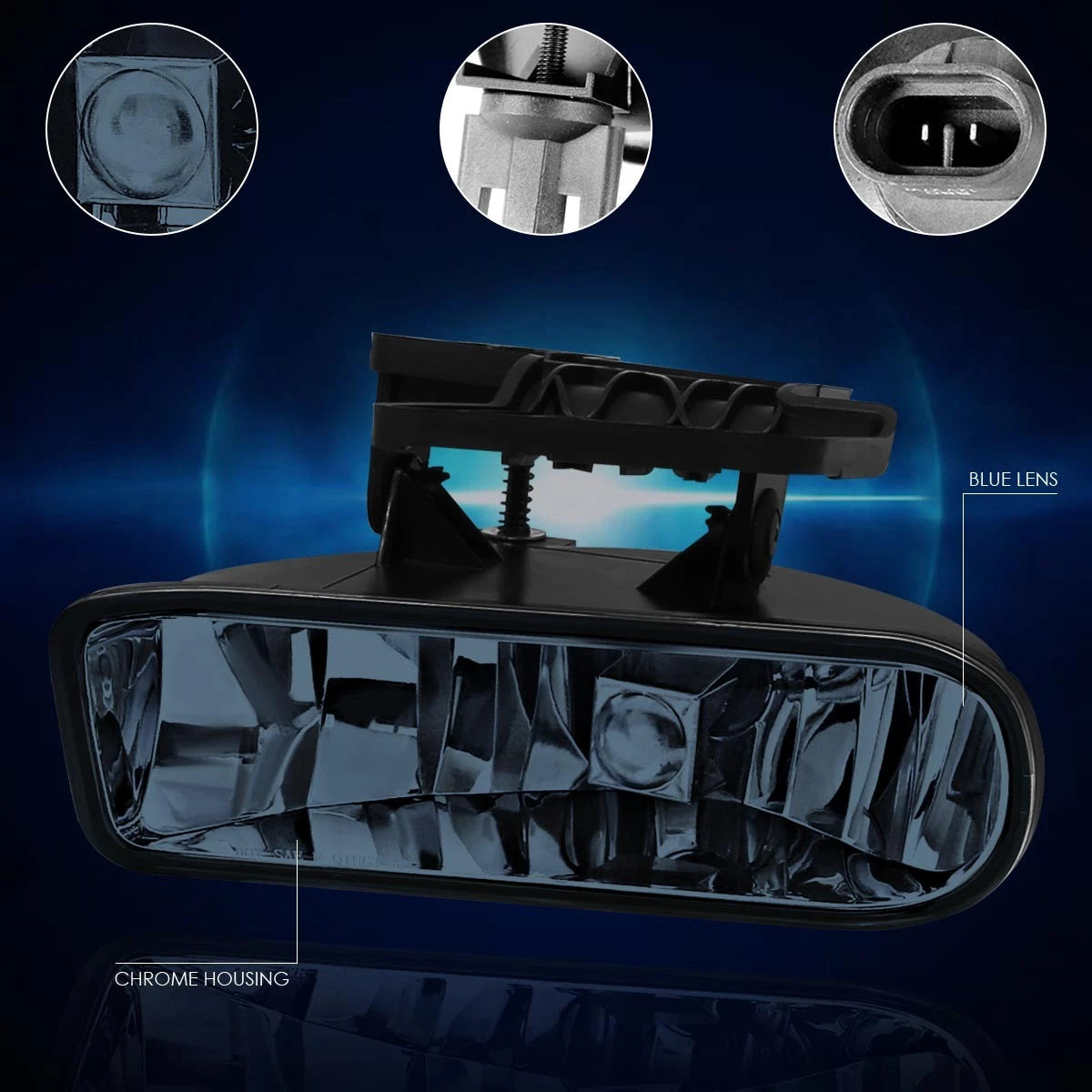 Set of 2 Blue Tint Fog Lights with Switch for GMC Sierra/Yukon (1999–2006)