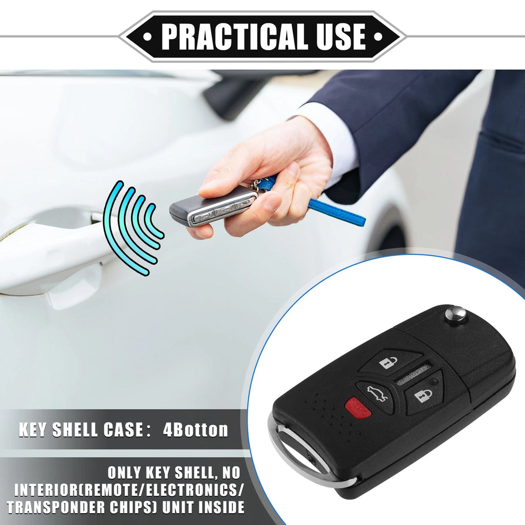 Set of 4 Keyless Entry Remote Key Covers for Mitsubishi (No Chip)