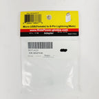 Micro USB Female to 8-Pin Lightning Male Adapter for iOS Devices