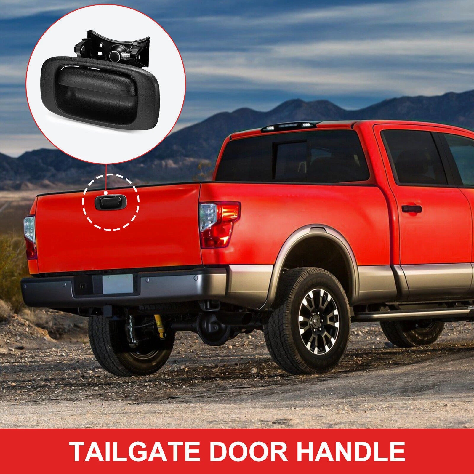 Set of 2 Rear Tailgate Handles and Bezels for Chevy GMC Silverado Sierra (1999–2006)