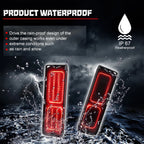 Pair Smoke Tail Lights with Red LEDs for Chevy GMC Fleetside Pickup