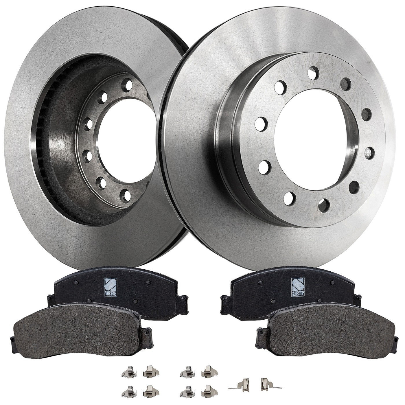 Disc Brake & Semi-Metallic Pad Kit for Ford F-450 Super Duty (2012)